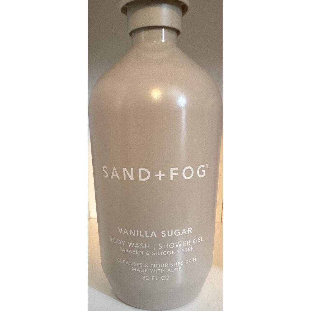 SAND+FOG Vanilla Sugar Body Wash Gel 32 fl oz Paraben & Silicone Free